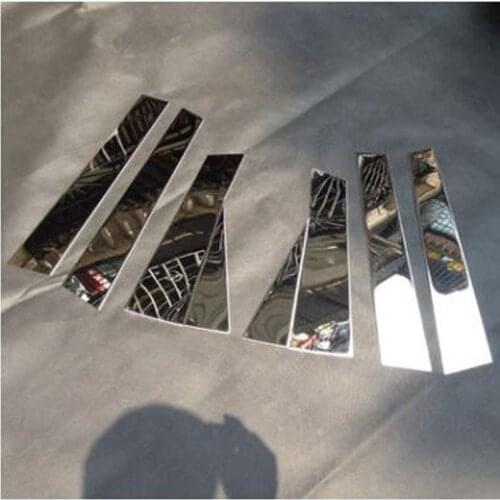 Brand New For Nissan X-Trail 2014-2018 6PCS Stainless Steel Car Window Trims Center Pillars Cover Trim Car Styling Accessories