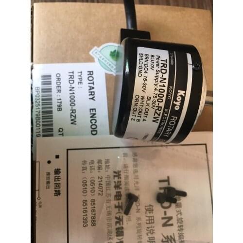 KOYO new original authentic real axis photoelectric incremental rotary encoder TRD-N1000-RZW DC4.75-30V