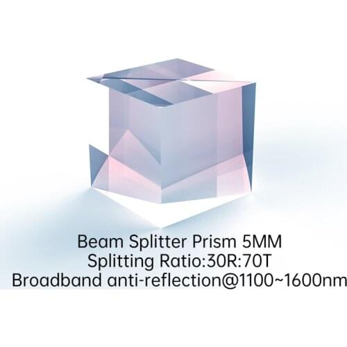 Optical Experiment Prism Dichroic Prism Light Separation K9 Cube Beam Splitter Prism 5MM Split Ratio 30R/70T Cube Dichroic
