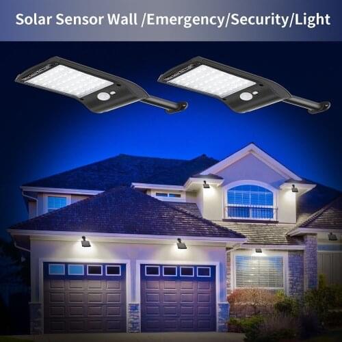 Remote Control Rotate Bracket Solar Street Light 36LED Outdoor Waterproof LED Solar-power Garden Wall Lamp PIR Motion