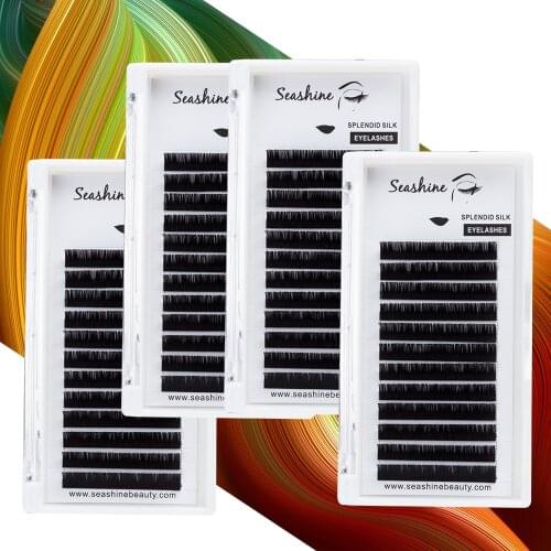 Seashine Very Cheap Individual lashes Eyelashes Extension Russian Volume Lashes Eyelash Extension Supplies For Free Shipping
