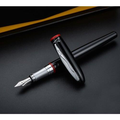 Luxury Iraurita Fountain Pen Pimio 907 Silver Clip Black 0.5mm Ink Pens the Best Gift Writing Stationery with an Original Box