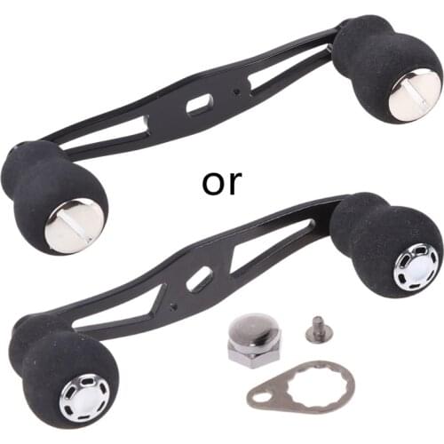 Fishing Handle Reel Double Knob Replacement Baitcasting Accessory Aluminum Alloy 62KF