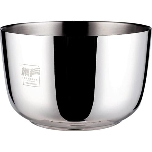 Thickened 304 Stainless Steel Bowl with Lid for Household Meals Double Insulation Childrens Rice Bowl Soup Bowl