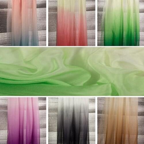 ON SALE Ombre Cosplay Chiffon Fabric Light DIY Dress Scarf Fabric Thin Summer Flowing Soft Silky Tencel Chiffon Fabric