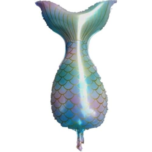 Mermaid Tail Balloons Gradient Foil Balloon for Mermaid Sea Theme Party Supplies Birthday Wedding Baby Shower Decor 200PCS/LOT