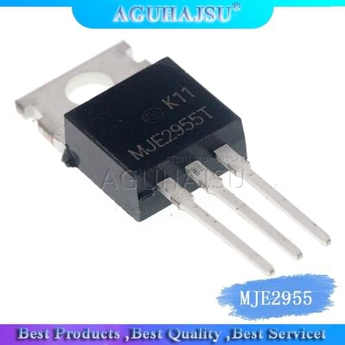 10pcs/lot MJE2955T MJE2955 TO-220 pipe silicone tube amplifier PNP transistor switch high-frequency control