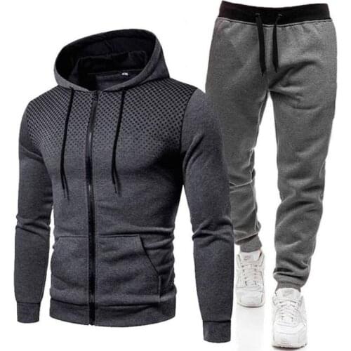 2021 Two Pieces Set Tracksuit Mens hoodie Sets Sportswear Thick Hoodie+Pants Sport Suits Casual Sweatshirt And Sweatpants