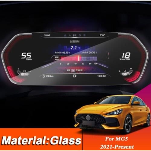 Car Styling GPS Navigation Screen Protective Glass Film For MG 5 2021-Present Dashboard Display Sticker Auto Accessories