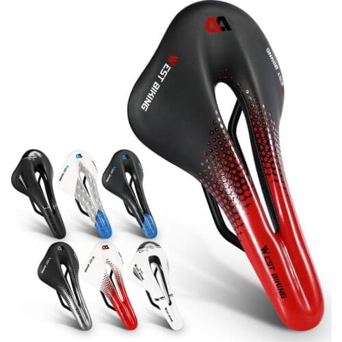 1PC PU Bicycle MTB Saddle Cushion Hollow Saddle Road Mountain Bike Seat Bicycle Accessories