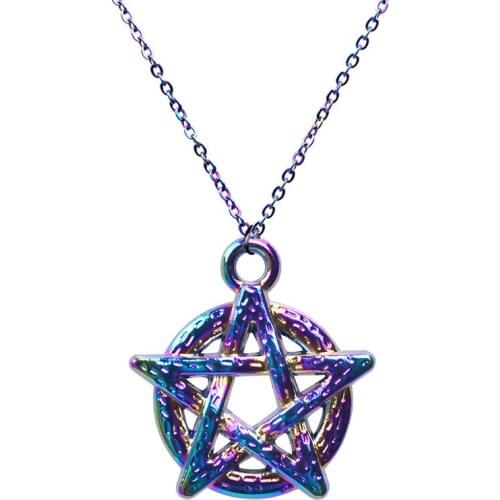 Pentagram Chain Around The Neck Necklace For Women Girl Jewelry Personality Sea Star Pendant Choker Starfish Female Necklaces