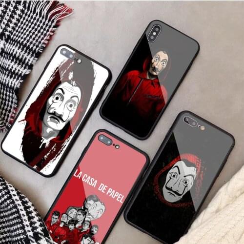 The Paper House Money Heist Tempered Glass Phone Case For iphone 12 11 Pro Max 5 6 7 8 PLUS X XS XR XSMax Shell