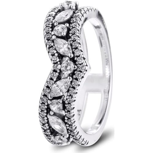 CKK Marquise Double Wishbone Ring Women Anel Feminino 100% 925 Jewelry Sterling Silver Anillos Mujer Wedding Engagement