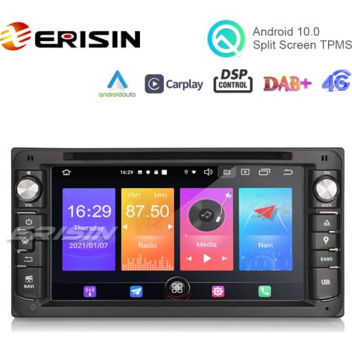 Erisin 2793 DPS Wireless Carplay Android 10.0 Car Stereo for Toyota Corolla RAV4 Prado Vios DVD DAB Radio BT WiFi TPMS GPS