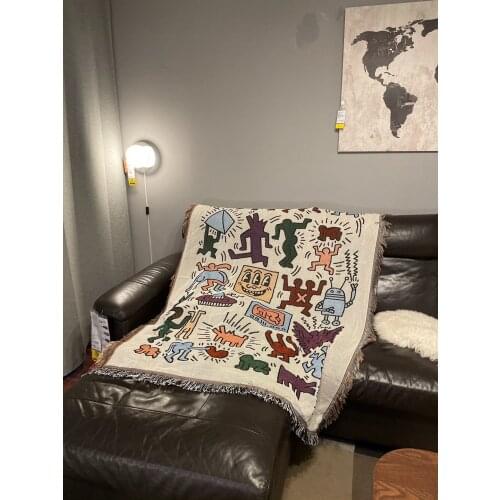 Graffiti Tapestry Abstract Personality Tapestry Aesthetic Sofa Blanket Macrame Wall Hanging Wandteppich Wall Decoration ED50GT