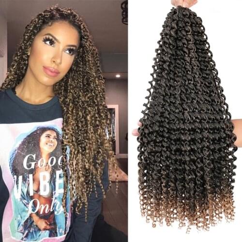 Prettyplus Spring Passion Twist Braids Crochet Hair 18” Long Black Brown Bug Ombre Synthetic Hair For Afro Women 22Strands