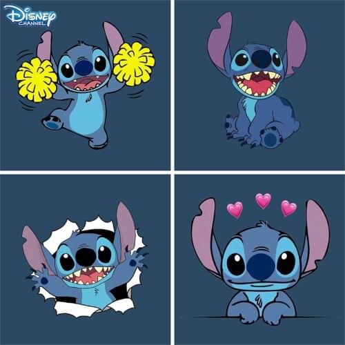 Disney 5D Diy Diamond Painting Embroidery Full Round Diamond Cartoon Character Stitch Exquisite Home Decoration