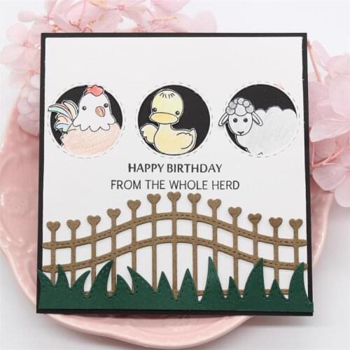 KSCRAFT Heart Fence Metal Cutting Dies Stencils for DIY Scrapbooking/photo album Decorative Embossing DIY Paper Cards