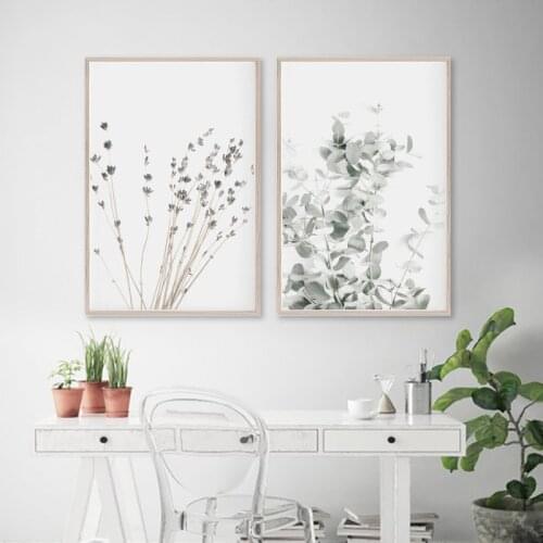 Lavender Eucalyptus Posters Botanical Canvas Painting Farmhouse Wall Decor Art Pictures Bedroom Decoration Scandinavian Decor