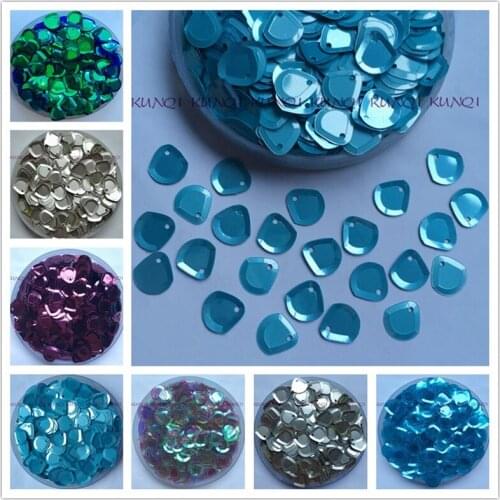 HOT ! 1600pcs 9mm Cup Fan-Shaped Loose Sequin Paillette Crafts Sewing ,Women Kids Shoes,Cap,Diy Garment Accessories