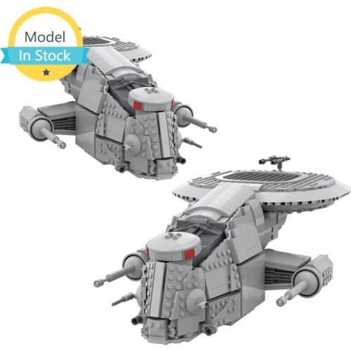 MOC War Scene Mechanized Assault Gunboat Fight Fighter MAF Spaceship Building Blocks Airship Bricks Education Toy Children Gift