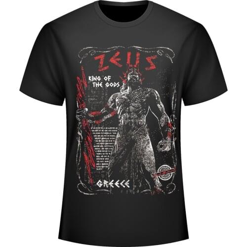 Fashion Design Ancient Greek King of The Gods Zeus Image Mens T-Shirt. Summer Cotton Short Sleeve O-Neck Unisex T Shirt New