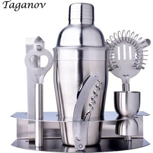 7-Piece Bar Set Cocktail Shaker wine Bartender Tools Set cocktail shaker Bar Measures cup bottle opener stainless steel Holder