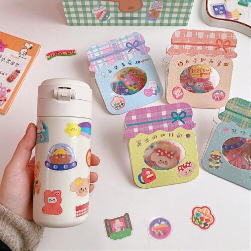 Bear Stickers Student Diy Decoration Stickers Diary Wall Stickers Sticker Pack Sticker Flakes Cute Stationary Supplies