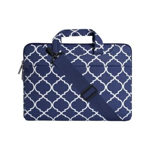 Fashion Laptop 11 13 14 15 inch Business shoulder bag Notebook Four Petal Flower Phone Wide Shoulder Bag for women and men 2020