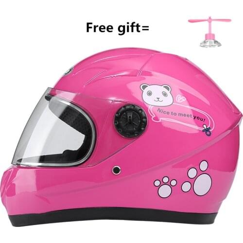 2019 nuoman brands newest Motorcycle Full Face Helmet Street Bike Youth Kids pink for 48cm to 54cm with removed neckerchief