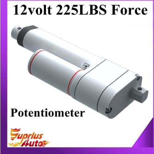 Free Shipping 12/ 24V 1inch/ 25mm Stroke Linear Actuator With Potentiometer, 225lbs/ 1000N Force Electric Linear Actuator