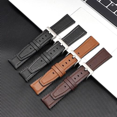 22mm Genuine Leather Silicone Strap Quick Release Wrist Band Bracelet for Huawei Watch GT gt 2e Honor Magic Samsung Galaxy 46mm