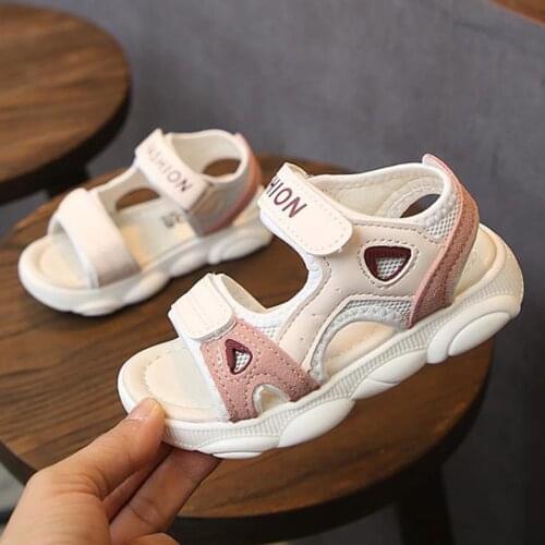 Kids Shoes Girls Sandals Baby Soft Soled Cute Bear Sports Shoes Non-slip Boys Beach Shoes Summer Spring Wear