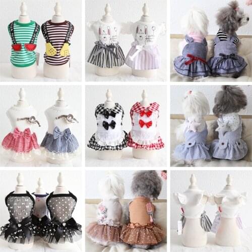 On Sale Stock Dresses Dog Clothes York Summer Bling Wedding Skirt For Small Pet Puppy Animal Girl Chihuahua Cat Goods Supplies