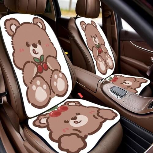 Four Seasons Universal Summer Fashion Cartoo Cherry Bear Car Backrest Seat Cushion Cover