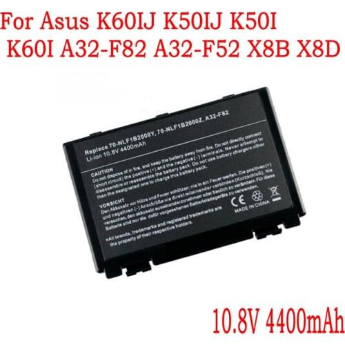 High Quality battery For Asus K60IJ K50IJ K50I K60I A32-F82 A32-F52 X8B X8D L0690L6 A32-F82 K40in K40af K50ij