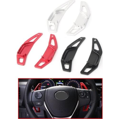 Yubao Aluminum Car Steering Wheel Shifters Paddle Gear Shift Extension For Toyota Corolla Camry RAV4 Zelas Mark X 2
