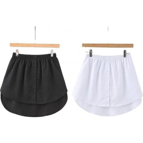 Women Fake Shirt Irregular Skirt Irregular pattern lightweight Blouse Tail Hem Cotton Detachable Underskirt comfortable soft