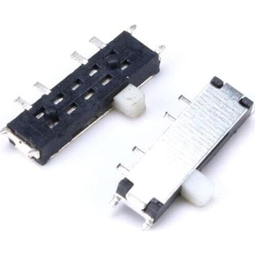 100PCS/1LOT MSK-02 SMD Slide Toggle Switches 3 Gear 8PIN Handle:1.5MM