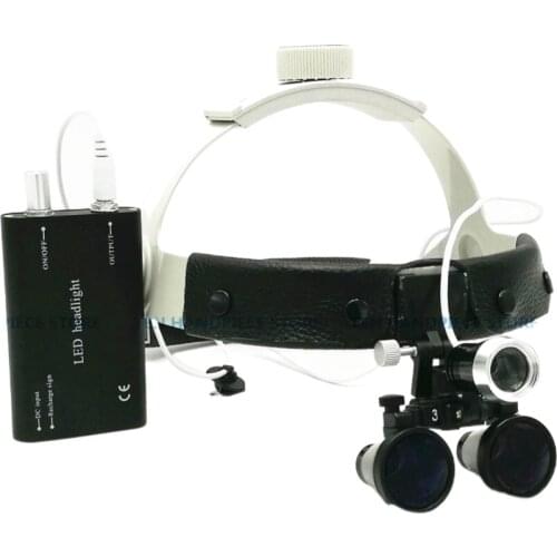 2018 new 2.5x / 3.5 x headset Dental Loupe with LED headlight magnifier high quality adjustable angle easy use