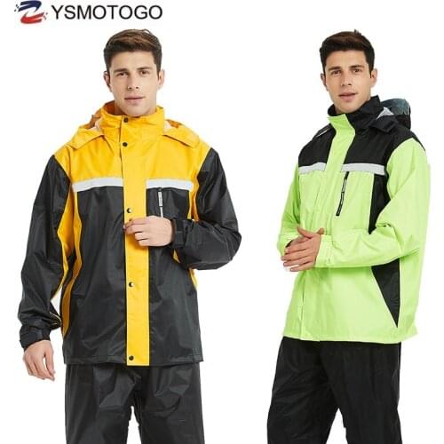 2020 Motorbike Waterproof Raincoats Sets Bicycle Poncho Windcoat Jacket Windproof Bike Waterproof Motorcross Outdoor Rain Suits