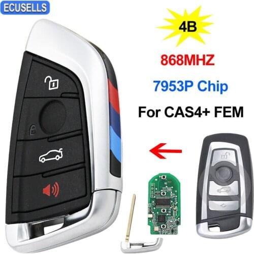 3+1/4 Button Remote Smart Car Key 868MHz 7953P Chip for BMW 1 2 3 4 5 6 7 Series X1 X3 F Chassis CAS4+ FEM 2011-2017