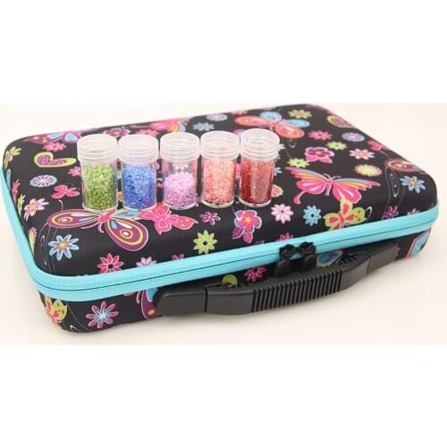 60 Bottles diamond painting drill box Butterfly Diamond Embroidery Accessories diamond mosaic Carry Case Storage Box Hand Bag