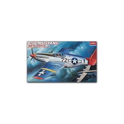 ACADEMY 12501/2225 North American P-51C Mustang "Red Tail"