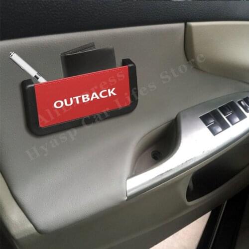 Car Organizer Box For Subaru Outback Accessories Auto Leather Phone Holder Sundries Storage Pocket Multifunction Interior Parts