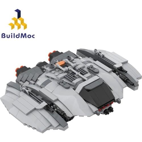 Buildmoc Military Weapon 1978 Battlestar-Galactica Cylon Centurion Raider MOC Sapce Fighter Building Blocks Toys For Kid Gift