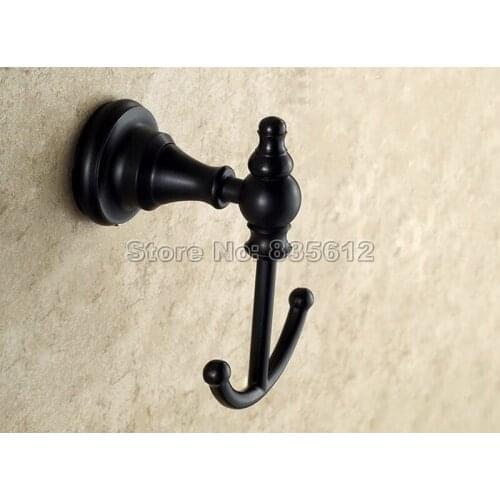 Black Oil Rubbed Bronze Wall Mount Towel Coat Robe Hooks Holder Hat Clothes Hanger Wba826
