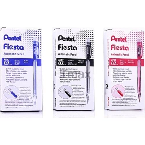 12 Pcs/Lot Japan Pentel AX107 0.7mm Color Mechanical pencil with eraser 3 colors Office & School Supplies