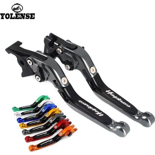 For SUZUKI GSX1300R Hayabusa GSX 1300R 1999-2007 Motorcycle Folding Extendable Brake Clutch Levers LOGO Hayabusa