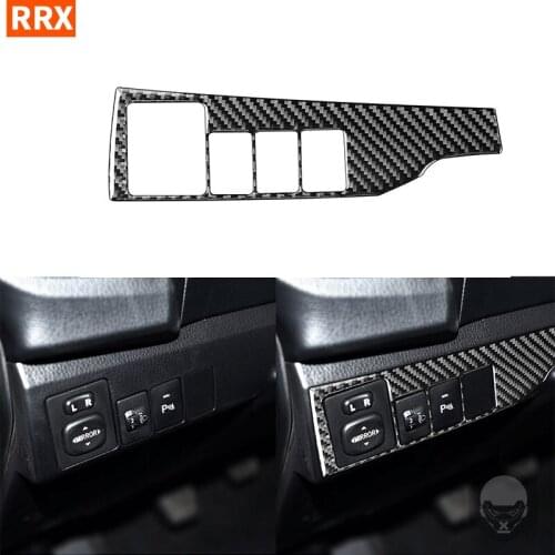 For Toyota Corolla Levin 2014 2015 2016 2017 2018 Carbon Fiber Central Mirror Fold Headlight Switch Frame Stickers Accessories